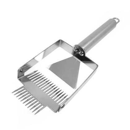 Imagem de Kit Apicultura Saca Quadros + Peneira + Garfo Inv Duplo Inox