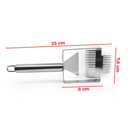 Imagem de Kit Apicultura Saca Quadros + Peneira + Garfo Inv Duplo Inox