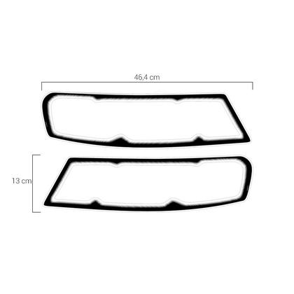 Imagem de Kit Aplique Adesivo Farol Mascara Negra Stilo Preço Par