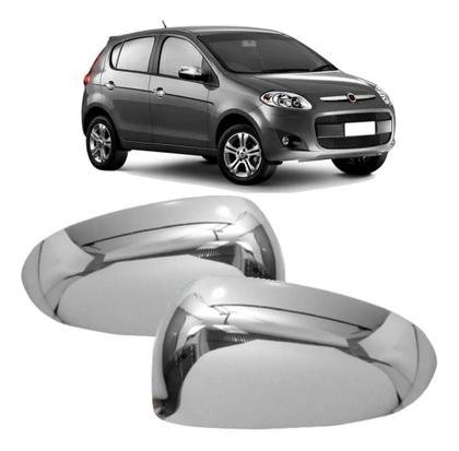 Imagem de Kit Aplique Capa Cromada Maçaneta Retrovisor Fiat Pálio 2012