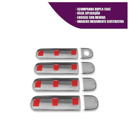 Imagem de Kit Aplique Maçaneta Gol Parati G3 G4 1999 a 2014 4 Portas