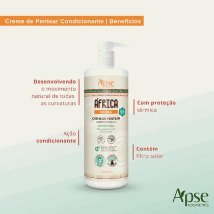 Imagem de Kit Apse África Baobá Shampoo + Condicionador + Creme 1l