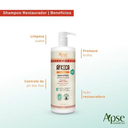 Imagem de Kit Apse África Baobá Shampoo + Condicionador + Creme 1l