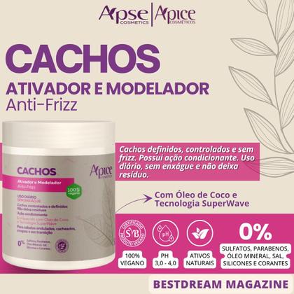 Imagem de Kit Apse Cachos Anti Porosidade Creme Pentear Ativador De Cachos + Mascara Ph Control 300g