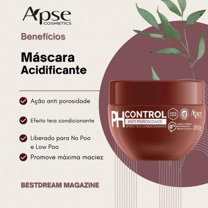 Imagem de Kit Apse Cachos Anti Porosidade Creme Pentear Ativador De Cachos + Mascara Ph Control 300g