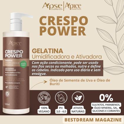 Imagem de Kit Apse Crespo Power Anti Porosidade Tratamento Capilar Completo 6 Produtos Ph Control Grande