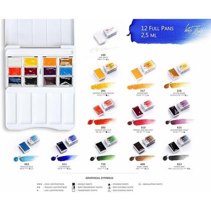 Imagem de Kit Aquarela Nevskaya White Nights International Watercolor Society 12 Unidades