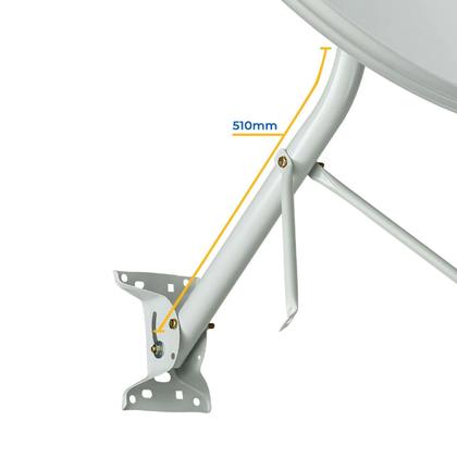 Imagem de Kit Aquario Midiabox SE-2 Receptor Digital Antena 60cm Banda KU Offset DTH-60 LNBF Cabo 15m