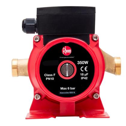 Imagem de Kit Aquecedor 20 Litros GLP Bivolt + Bomba 350W 220V Rheem