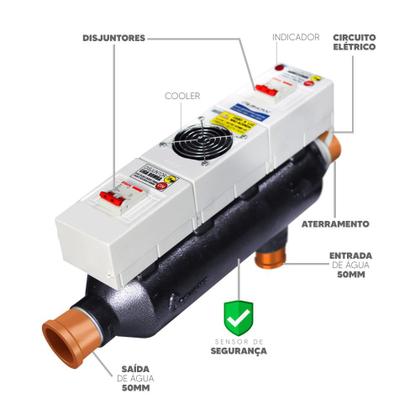 Imagem de Kit Aquecedor E Ionizador De Piscina Até 40.000 Lts Digital