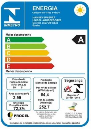 Imagem de Kit Aquecedor Solar Acoplado a Vácuo 241 Litros 20 Tubos Unisol Aço 316