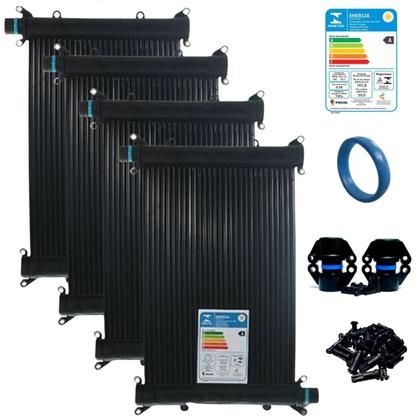 Imagem de Kit Aquecedor Solar Piscinas - 20 Placas Coletoras 3mt-  Ts Solar - Piscinas de 18m²/ 25.000 Lts