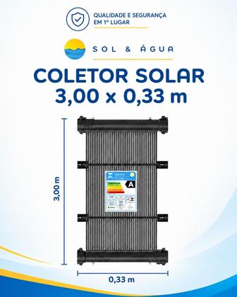 Imagem de Kit Aquecimento Solar para Piscina até 8.000 Litros 5 Coletores TekSol-30 KS com Bomba Ferrari 1/2 CV Bivolt e Controlad