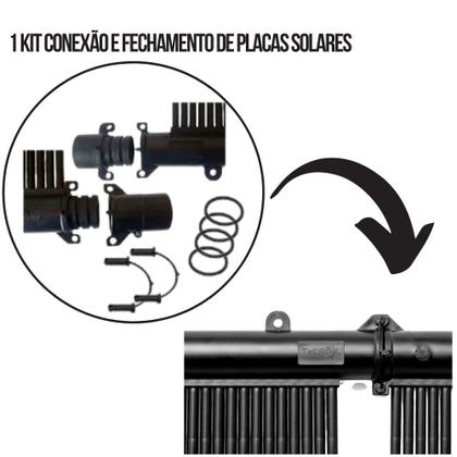 Imagem de Kit Aquecimento Solar para Piscinas até 6m² ou até 10 mil litros TekSol com Controlador de Temperatura Bivolt