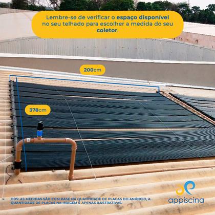 Imagem de Kit aquecimento solar piscina 12placas+controlador+valvulas