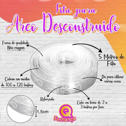 Imagem de Kit Arco Desconstruído Decoração 81 itens Rosa e Branco - Festas com Balões Eventos Balada Premium.