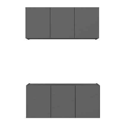Imagem de Kit Armário de Cozinha Aéreo e Balcão 3 Portas Multimóveis MP2164