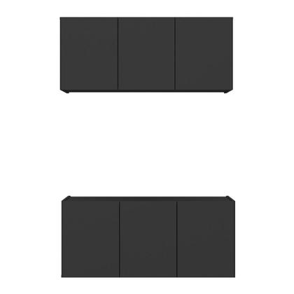 Imagem de Kit Armário de Cozinha Aéreo e Balcão 3 Portas Multimóveis MP2164