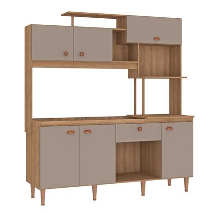 Imagem de Kit Armário De Cozinha Completo Iata Com 1 Gaveta E 6 Portas Compacto