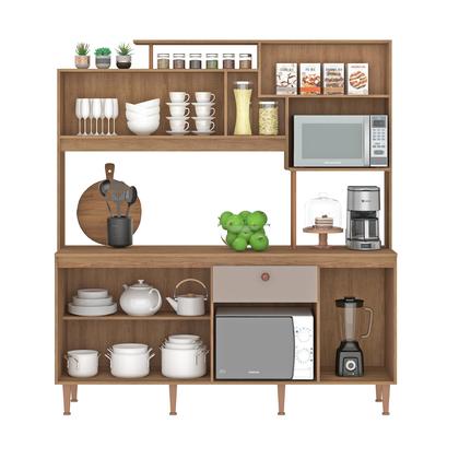 Imagem de Kit Armário De Cozinha Completo Iata Com 1 Gaveta E 6 Portas Compacto