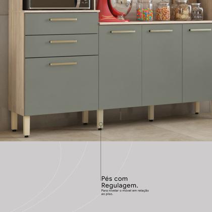 Imagem de Kit Armário De Cozinha Select Completo Com 6 Portas E 2 Gavetas