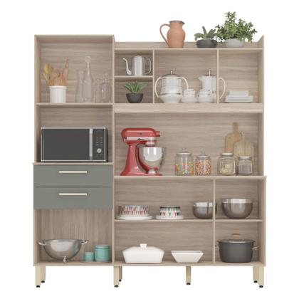 Imagem de Kit Armário De Cozinha Select Completo Com 6 Portas E 2 Gavetas
