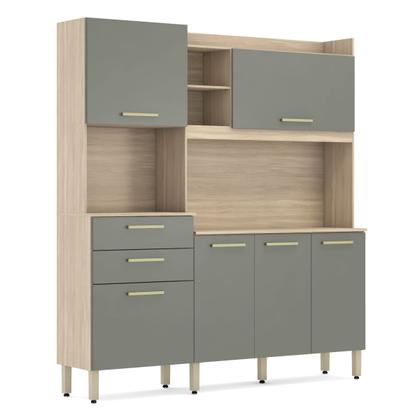 Imagem de Kit Armário De Cozinha Select Completo Com 6 Portas E 2 Gavetas