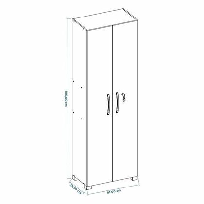 Imagem de Kit Armários para Escritório Semi Aberto 2 Portas e Armário Alto com Chave