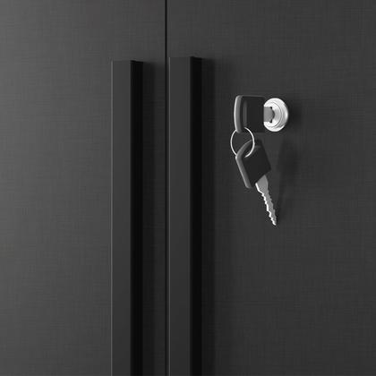 Imagem de Kit Armários para Escritório Semi Aberto 2 Portas e Armário Alto com Chave