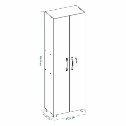 Imagem de Kit Armários para Escritório Semi Aberto 2 Portas e Armário Alto com Chave