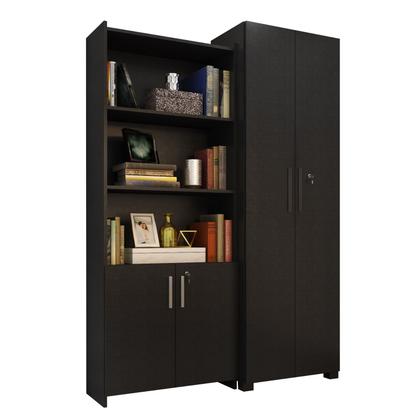 Imagem de Kit Armários para Escritório Semi Aberto 2 Portas e Armário Alto com Chave