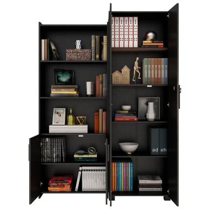 Imagem de Kit Armários para Escritório Semi Aberto 2 Portas e Armário Alto com Chave