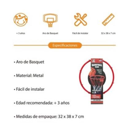 Imagem de Kit aro e cesta para basquete
