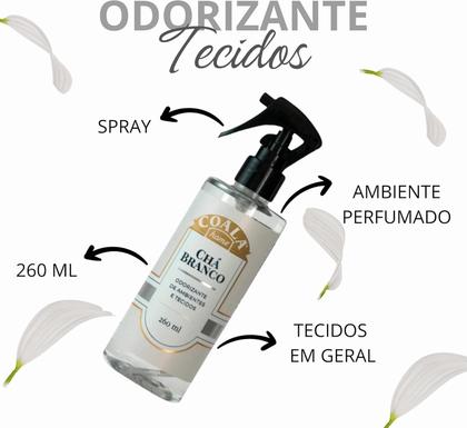 Imagem de Kit Aromas Coala Chá Branco 4 Produtos Difusor, Limpador Concentrado, Sabonete Líquido, Spray Tecidos 20 Sacos de Lixo 15L