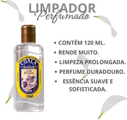 Imagem de Kit Aromas Coala Chá Branco 4 Produtos Difusor, Limpador Concentrado, Sabonete Líquido, Spray Tecidos 20 Sacos de Lixo 15L