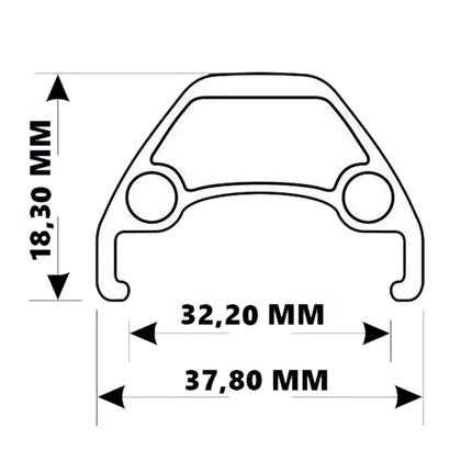 Imagem de Kit Aros Roda 27,5/28 Furos V Plus Freio a Disco Válvula Schrader Mtb Enduro Vzan
