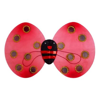 Imagem de Kit Asa de Joaninha com Varinha e Tiara Vermelho