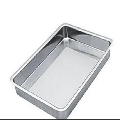 Imagem de Kit Assadeiras Forma Retangular Alta + Forma de Bolo de Flor Forma Suiça em Alumínio Polido 2 Pçs