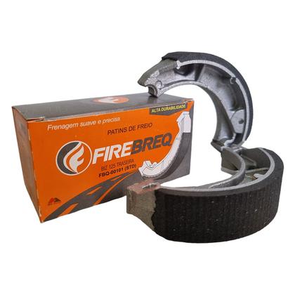 Imagem de Kit Atacado 20 Patins Lona de Freio Firebreq Standard 0,25 0,50 Biz Pop 100 110 125 Bros 125 150