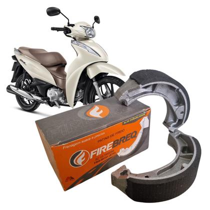 Imagem de Kit Atacado 20 Patins Lona de Freio Firebreq Standard 0,25 0,50 Biz Pop 100 110 125 Bros 125 150