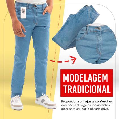 Imagem de  Kit Atacado 3 Calça Jeans Masculina Tradicional (sortidas)