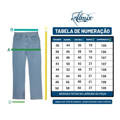 Imagem de Kit Atacado 3 Calça Jeans Masculina Tradicional (sortidas)