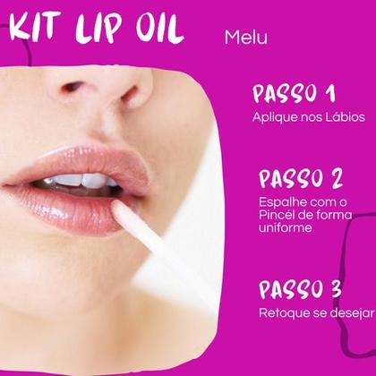 Imagem de Kit Atacado Gloss Lip Oil Hidratante Labial Melu Ruby Rose