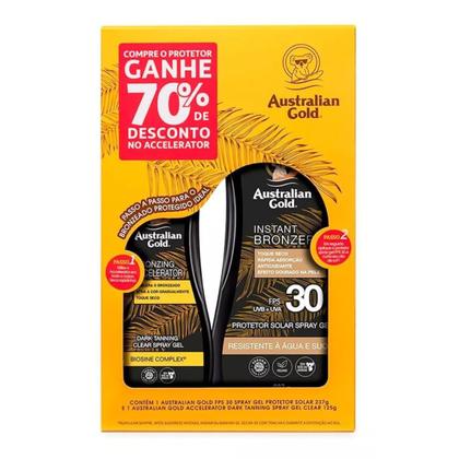 Imagem de Kit Australian Gold Bronzer Acelerador+protetor Solar Fps 30