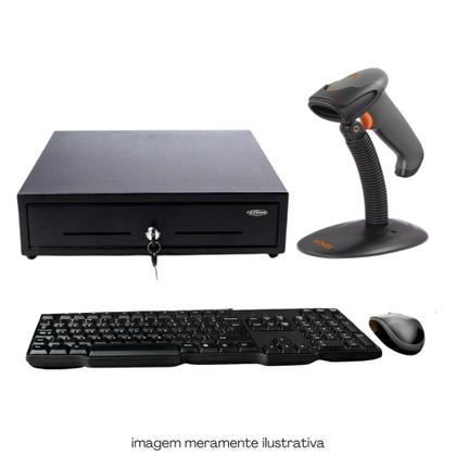 Imagem de Kit Automação PDV TOB i5 8GB SSD 120GB Win10 Rede S/Fio Teclado Mouse Monitor 19" Gvt. Dinheiro Imp. Térmica Leitor Cód Barras