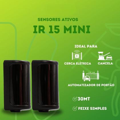 Imagem de Kit Automatizador Deslizante Porta Social Sensor Mini 15 Ir