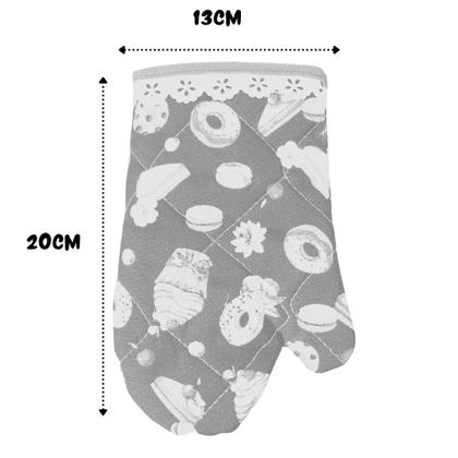 Imagem de Kit Avental Infantil com Touca e Luva Menino 3 Pçs Safari