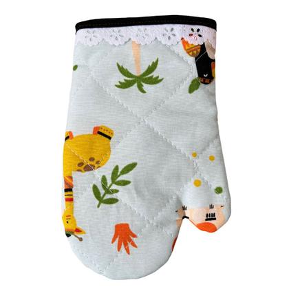 Imagem de Kit Avental Infantil com Touca e Luva Menino 3 Pçs Safari