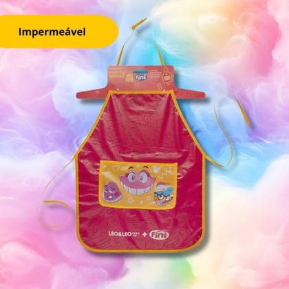 Imagem de Kit Avental Infantil Impermeável com Bolso Fini Guache em Bastão Caixa C/ 6 Cores