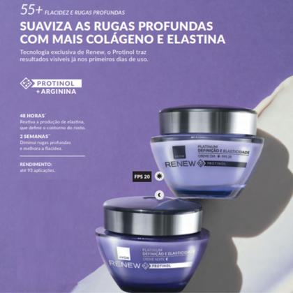 Imagem de Kit Avon Renew Platinum Creme Facial com Protinol 55+ Dia E Noite Anti-idade